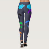 Grijze kleurrijke Pixie-Leggings Leggings (Achterkant)