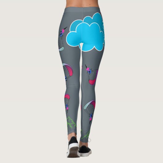 Grijze kleurrijke Pixie Paraglide-leggings Leggings (Achterkant)
