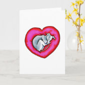 Grijze knuffelbug kaart (Gele Bloem)