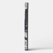 Grijze korrels, wit en goud Case-Mate iPhone case (Achterkant / Links)