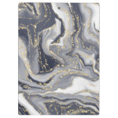 Grijze korrels, wit en goud klembord (Achterkant)