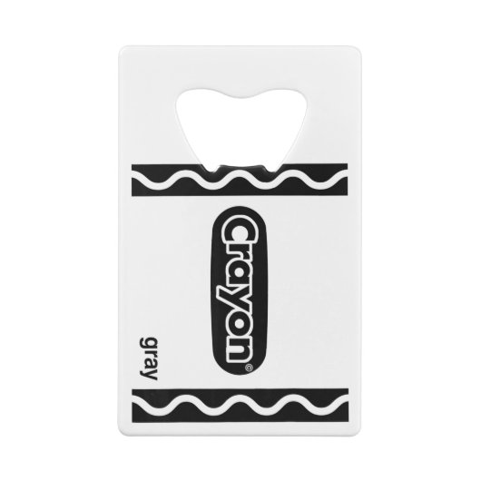 Grijze krayon doos, volledige set krayons, hoge ko kredietkaart flessenopener (Achterkant)