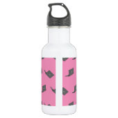 Grijze laptop met Bird Logo Cartoon Waterfles (Achterkant)