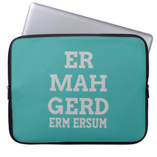 Grijze laptophoes laptop sleeve