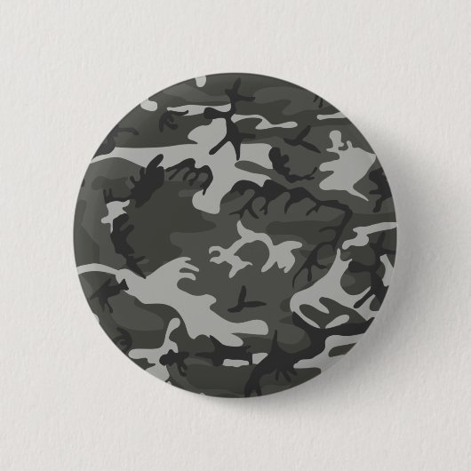 Grijze legercamouflage ronde button 5,7 cm (Voorkant)