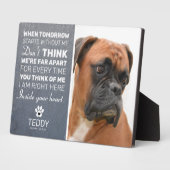 Grijze Leisteen Huisdierherdenking | Aandenken Hon Fotoplaat (Zijkant)