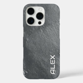 Grijze leisteen textuur iPhone Case