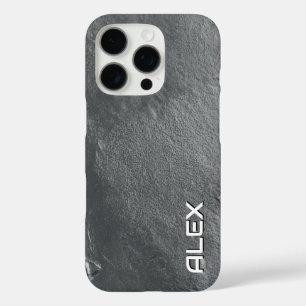 Grijze leisteen textuur iPhone Case