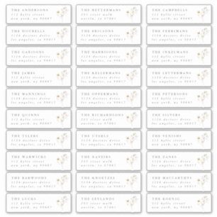 Grijze lente Wildbloem individueel huwelijksadres Sticker