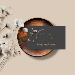 Grijze lichaamssculpende contouren bruine vrouwen visitekaartje