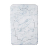 Grijze lijst met witte marmer badmat (Voorkant Verticaal)