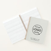 Grijze Logo | Bedrijfs Modern minimalistisch minim Notitieboek (Binnen)
