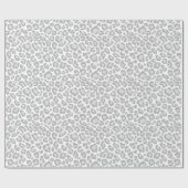 Grijze luipaard afdrukken cadeaupapier (Vlak)