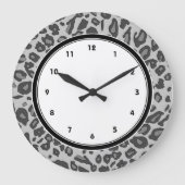 Grijze luipspatafdruk grote klok (Voorkant)