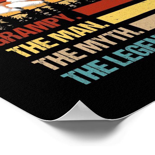 Grijze Man Myth Legend  Pap Fist Bump Poster (Hoek)