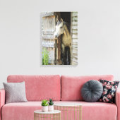 Grijze Mare Horse & Barn Rustic Canvas Afdrukken (Insitu (Woonkamer))