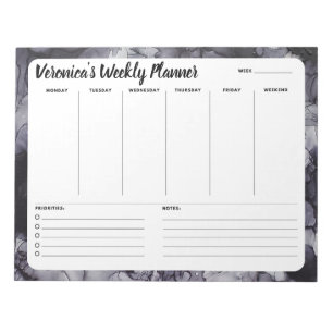 Grijze marmer Abstract wekelijks om een lijstblok Notitieblok