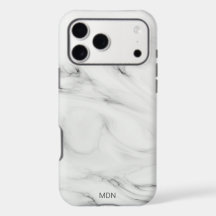 Grijze marmer Geode met monogram