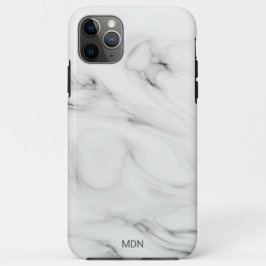 Grijze marmer Geode met monogram iPhone 11 Pro Max Hoesje