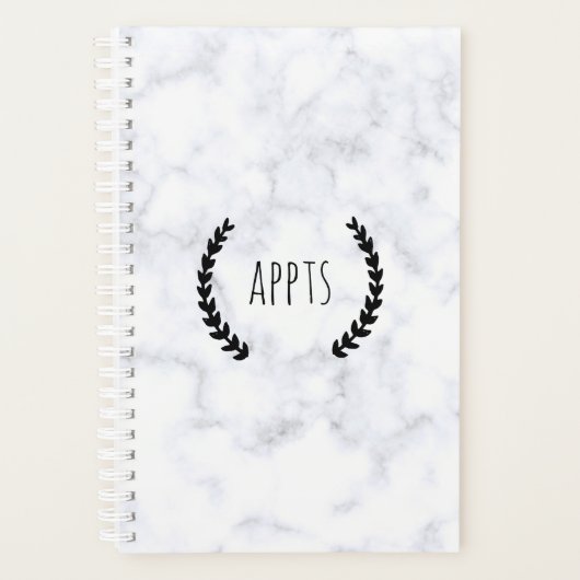 grijze marmer graniet modern chic - afspraak planner (Voorkant)