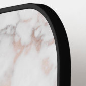 Grijze marmer roos-goudaccenten pickleball paddle (Links Detail)