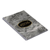 Grijze marmer Stone Pattern Textuur Afdrukken 2 Notitieboek (Rechterzijde)