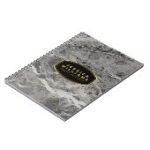 Grijze marmer Stone Pattern Textuur Afdrukken 2 Notitieboek (Linkerzijde)