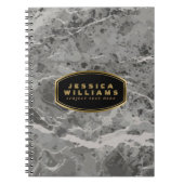 Grijze marmer Stone Pattern Textuur Afdrukken 2 Notitieboek (Voorkant)