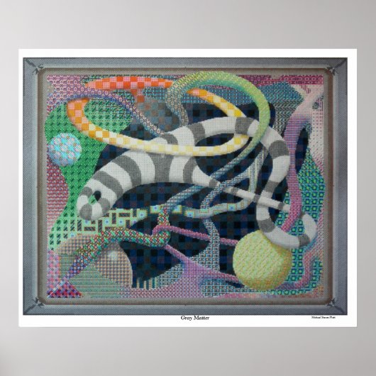 Grijze materie Creative Artwork Psychedelic Poster (Voorkant)