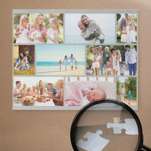 Grijze metselwerk fotocollage op maat legpuzzel