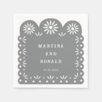 GRIJZE MEXICAAN PAPEL PICADO