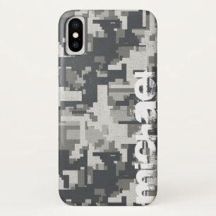 Grijze militaire bakstenen iPhone x hoesje