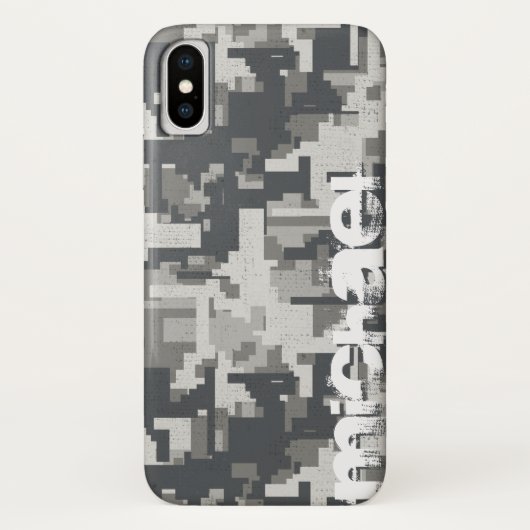 Grijze militaire bakstenen Case-Mate iPhone case (Achterkant)