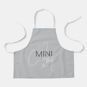 Grijze Mini Chef Schort
