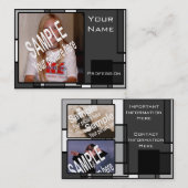 Grijze minikaart visitekaartje (Voorkant / Achterkant)