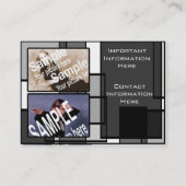 Grijze minikaart visitekaartje (Achterkant)