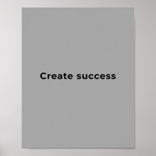 Grijze minimalistische muurkunst typografie poster