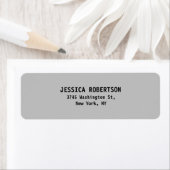 Grijze minimalistische vlakte van Elegant Modern T Etiket (Insitu)