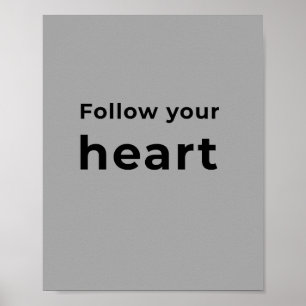 Grijze minimalistische wandkunst typografie poster