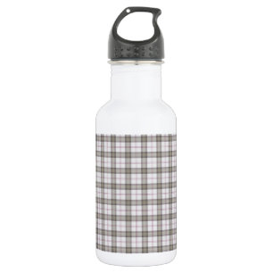 Grijze mode tartaanplaid waterfles