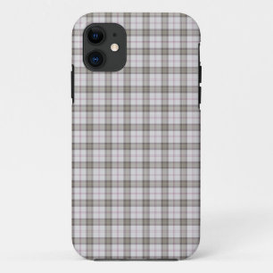 Grijze mode tartan iPhone 11 hoesje