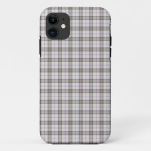 Grijze mode tartan iPhone 11 hoesje