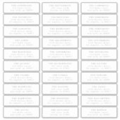 Grijze, moderne adresetiketten voor individuele br sticker (Voorkant)