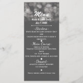 Grijze moderne minimumverlichting Elegant Glam Par Menu (Voorkant)