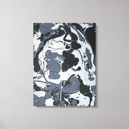 Grijze monochrome abstracte schaduwen canvas afdruk (Voorkant)
