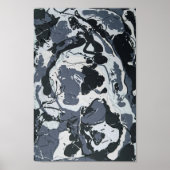 Grijze monochrome abstracte schaduwen poster (Voorkant)