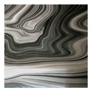Grijze monotone Artistieke Acrylkleurstof Abstract Perfect Poster