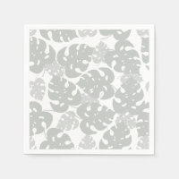 Grijze monstera blad tropisch onderzetter set
