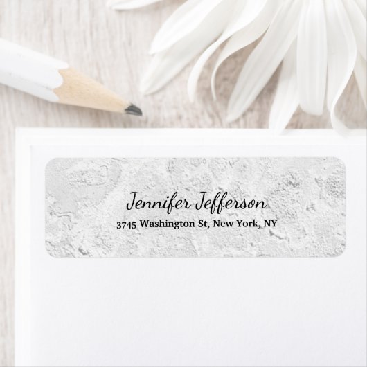 Grijze muur Handschrift Script Creative Plain Etiket (Insitu)