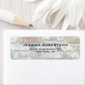 Grijze muur Plain Elegant Modern Trendy Etiket (Insitu)